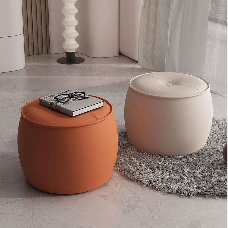 凳子家用板凳换鞋小板凳家用实木客厅茶几坐墩圆凳网红轻奢沙发凳