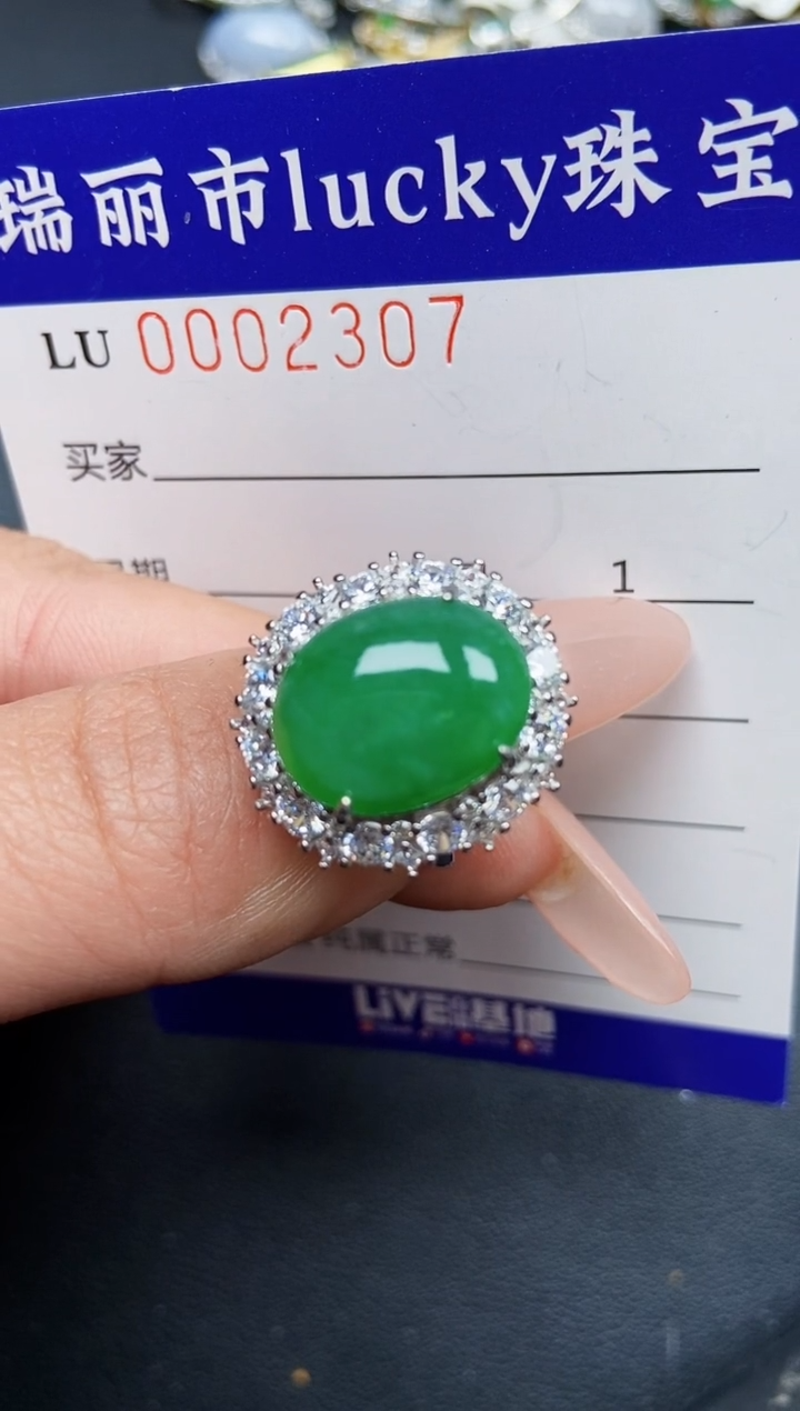 【闪购商品】翡翠颈饰银S925镶嵌2307