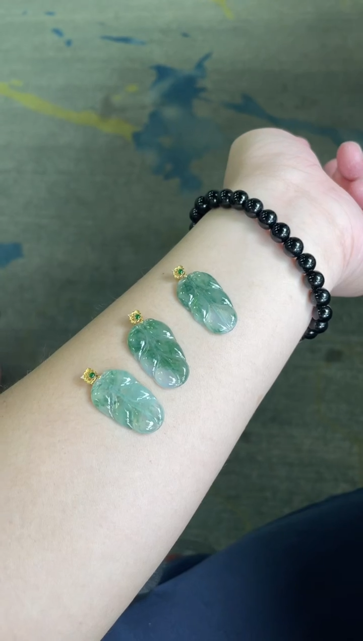 18K金镶嵌定制翡翠DDJ40882/多样性发一件