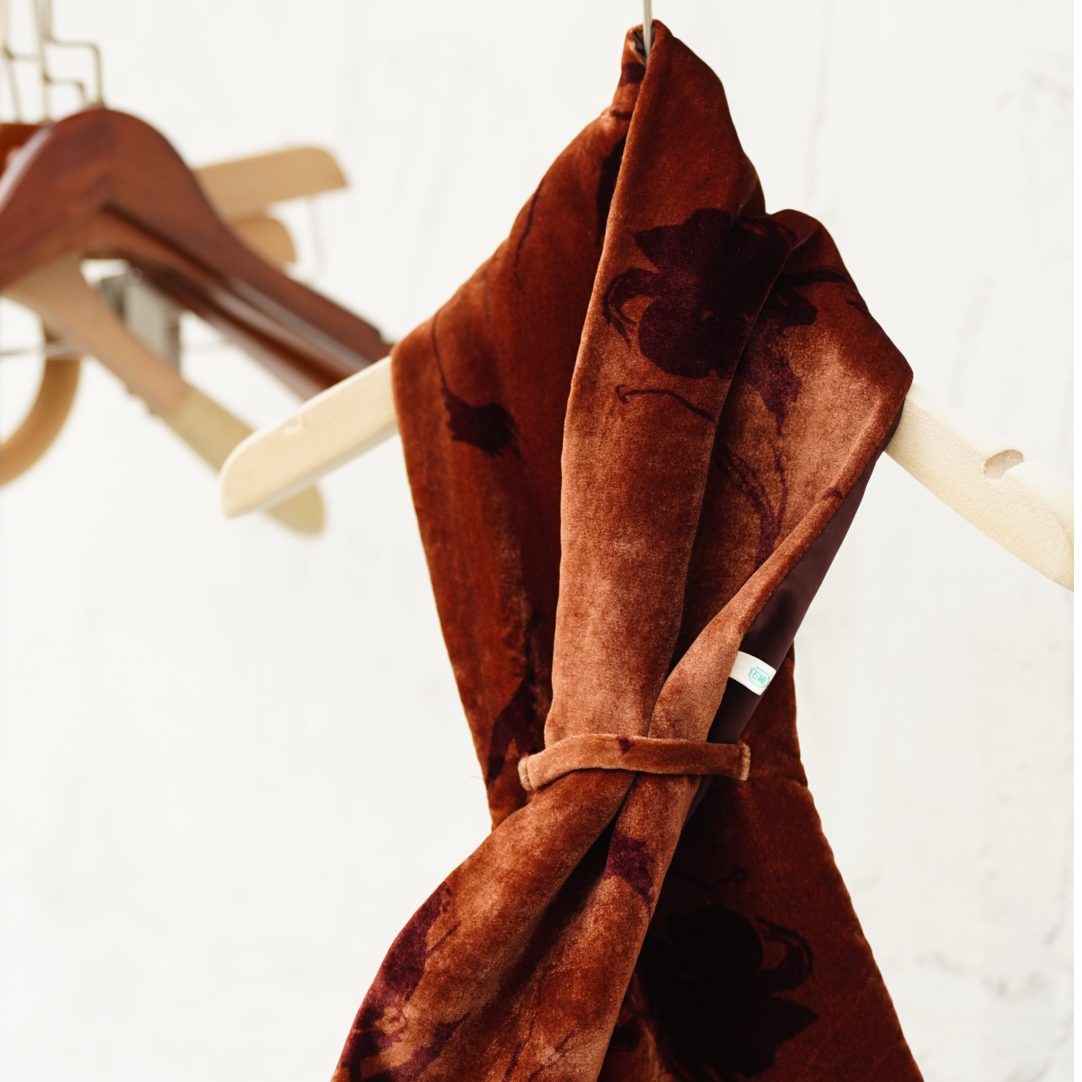 【石喃】原创设计文艺气质复古秋冬款丝绒棉围巾【一枕清风】