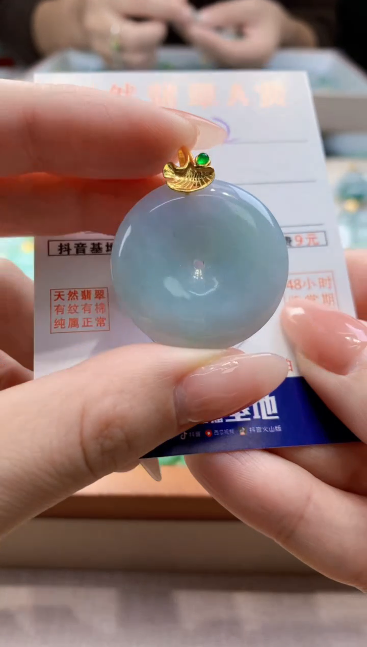 颈饰未镶嵌翡翠天然A货翡翠挂件