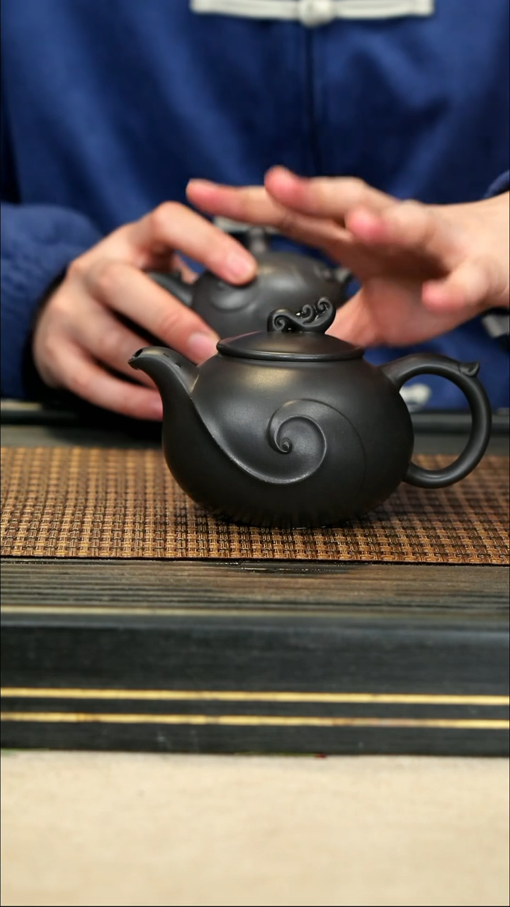 【闪购商品】紫砂茶壶81云雾天青 珠如意