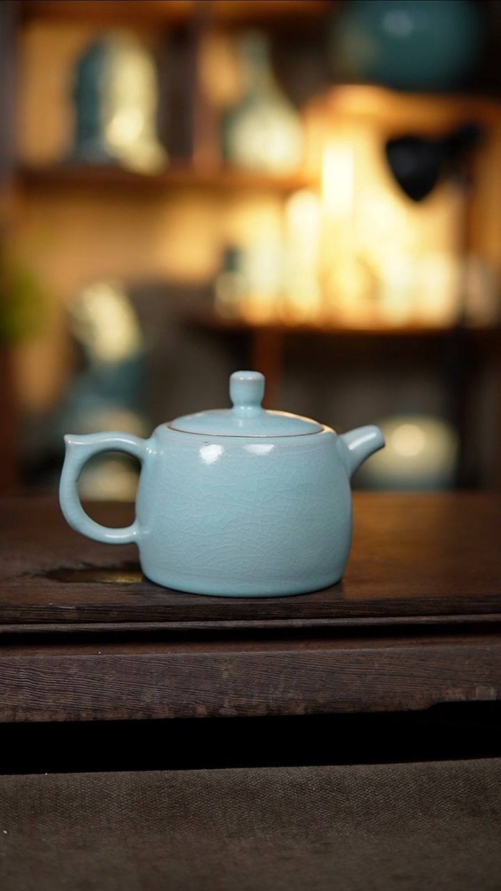 【闪购商品】杯仿古月白大井栏大瑕