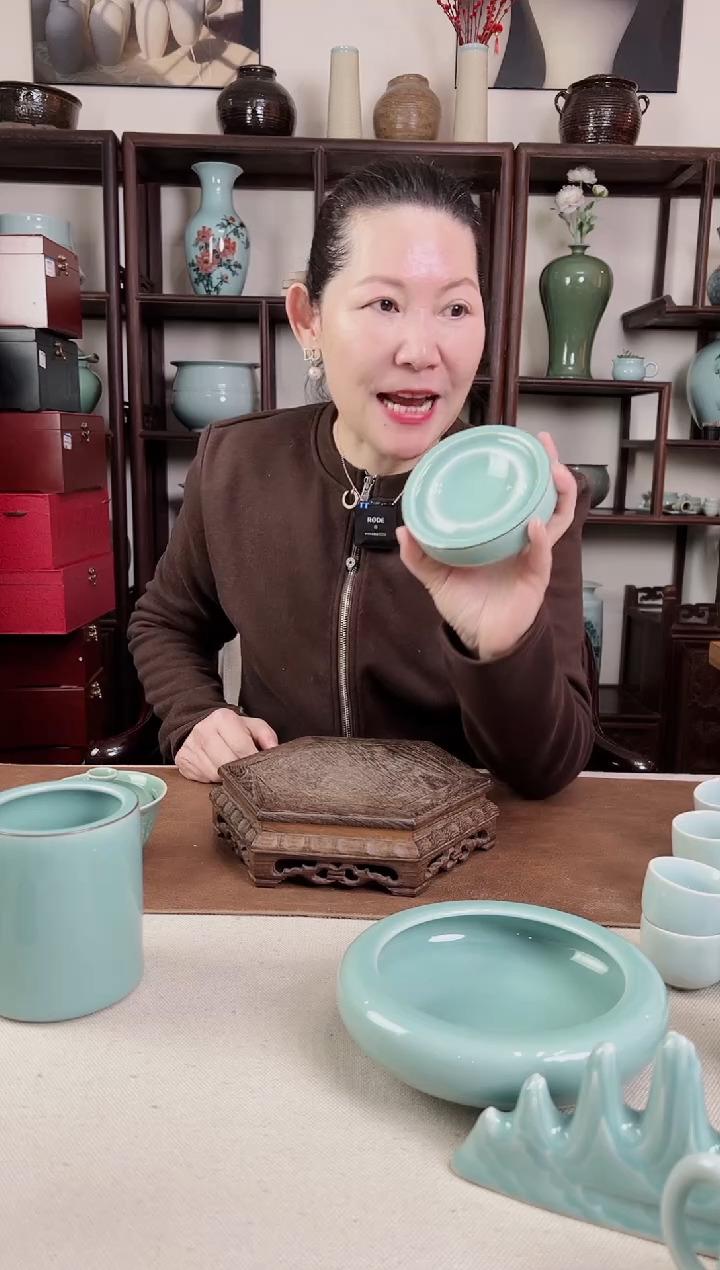 【闪购商品】杯青瓷 老梅青 砚台