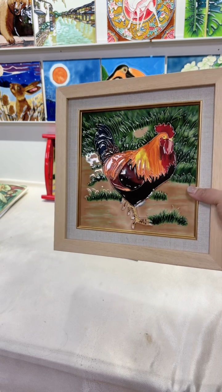 【闪购商品】瓷片28.28连画带框特价福利