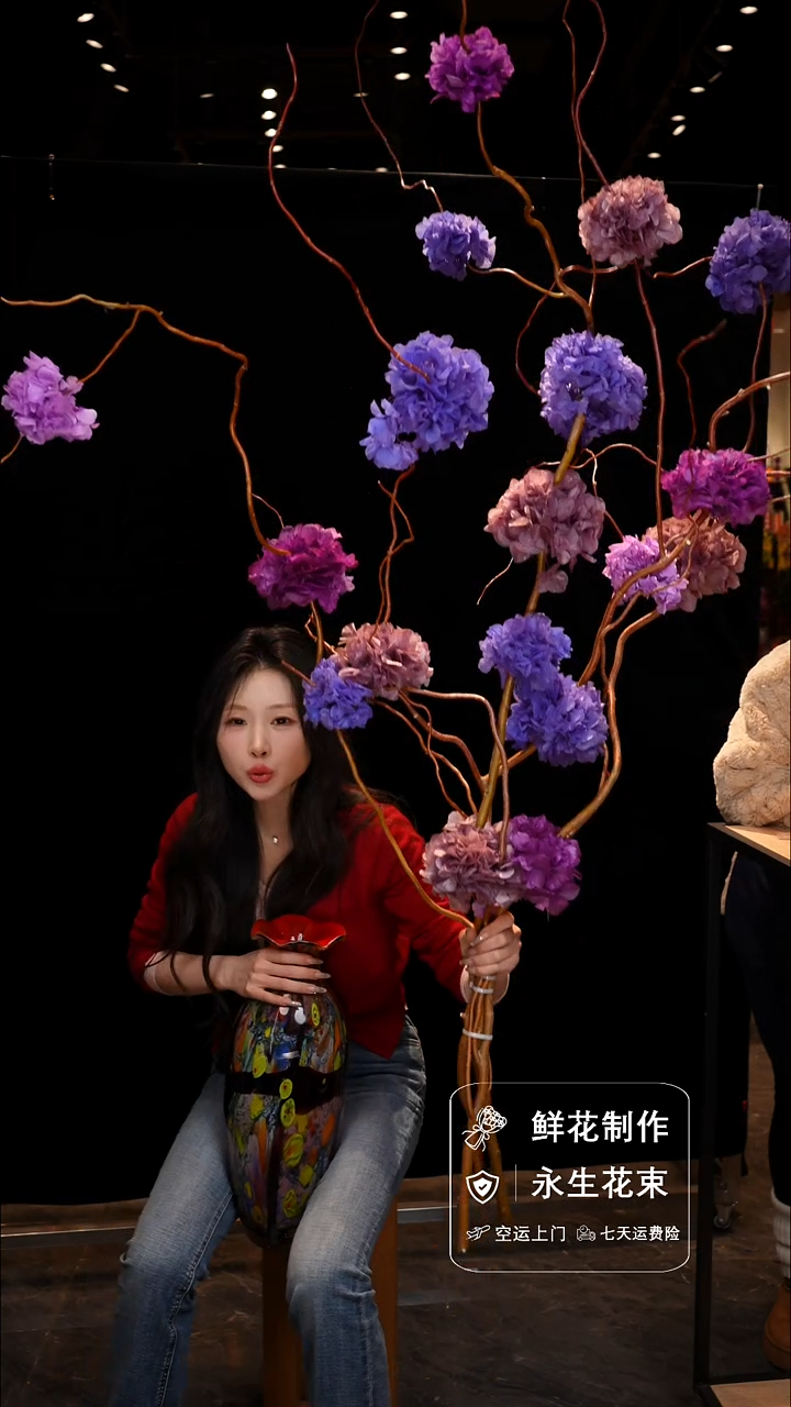 手工艺品琉璃手工花器花束空运包邮送货上门-以图片为准    