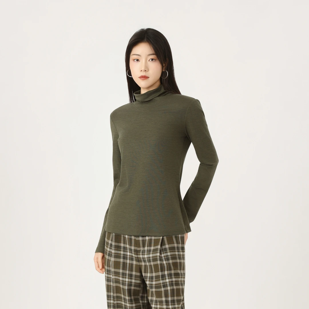 AMASS/阿玛施秋冬新款修身洋气内搭老钱风显瘦长袖高领打底530071