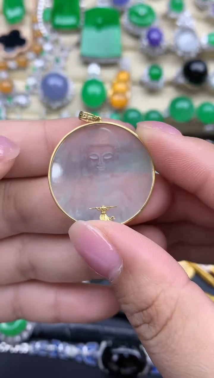 【闪购商品】翡翠颈饰18K金镶嵌341-中国好珍宝