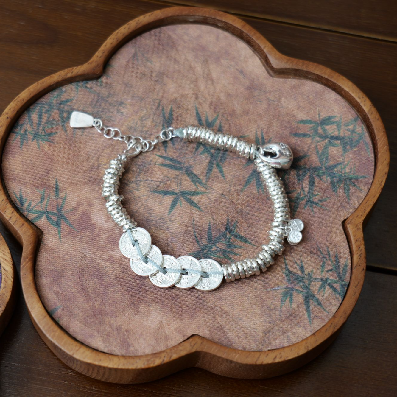 足银手链 足银五帝盛世盘缠手链