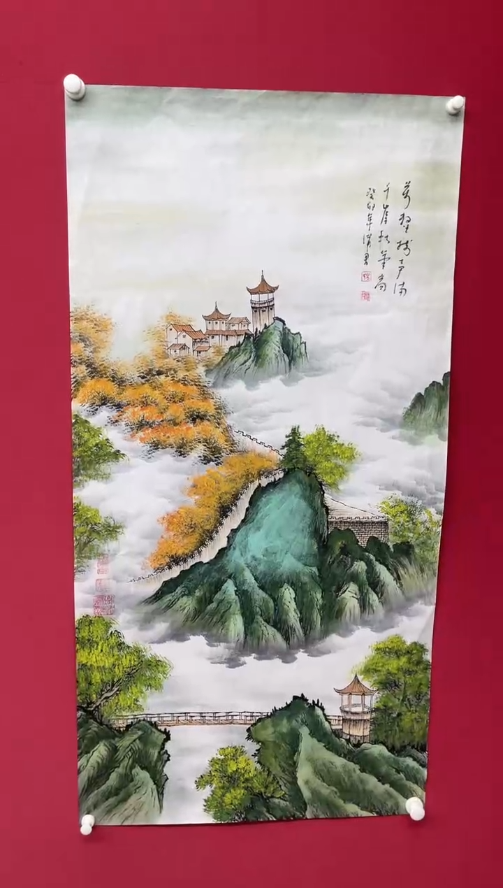 【闪购商品】国画吴-现场创作四尺山水/无框/W