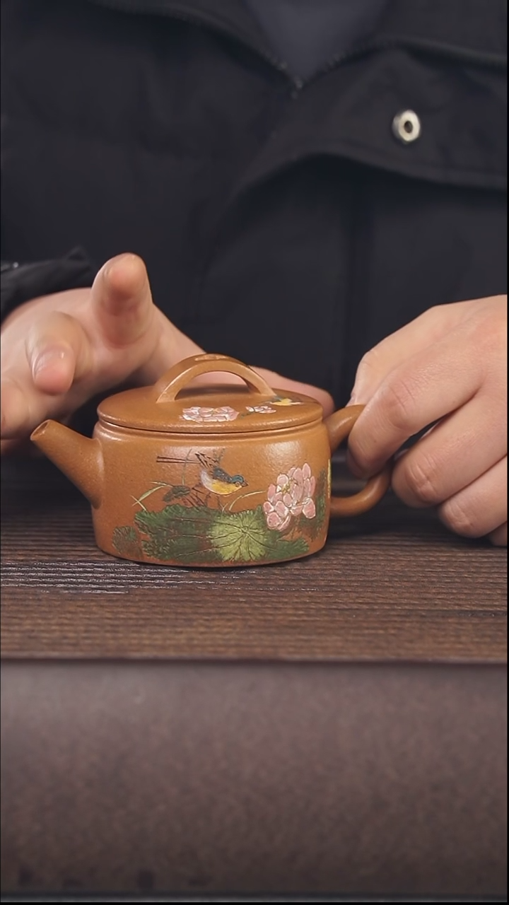 【闪购商品】紫砂茶壶220cc蟹黄段泥顾氏手工紫砂