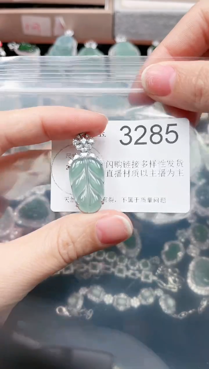 【闪购商品】翡翠颈饰未镶嵌3285赠皮绳