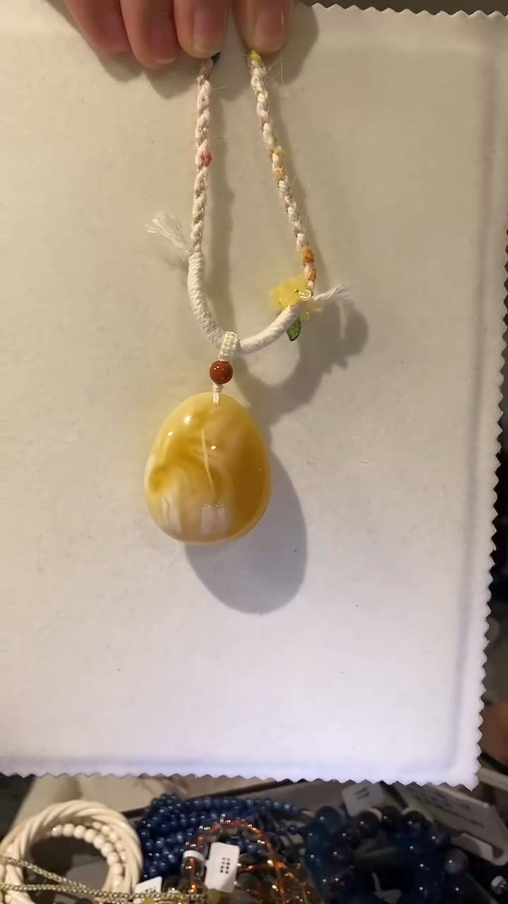 未镶嵌项链蜜蜡妖花水滴蜜蜡