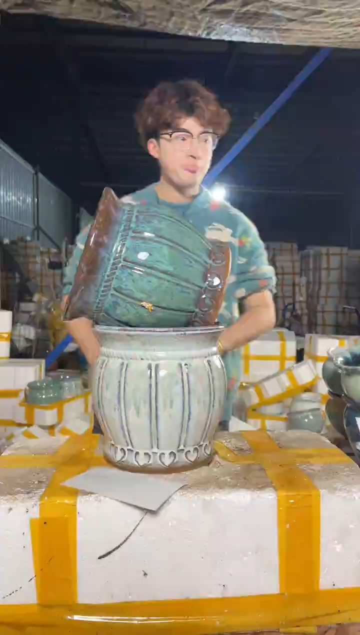 紫砂花盆宜兴紫砂粗陶花盆18-19