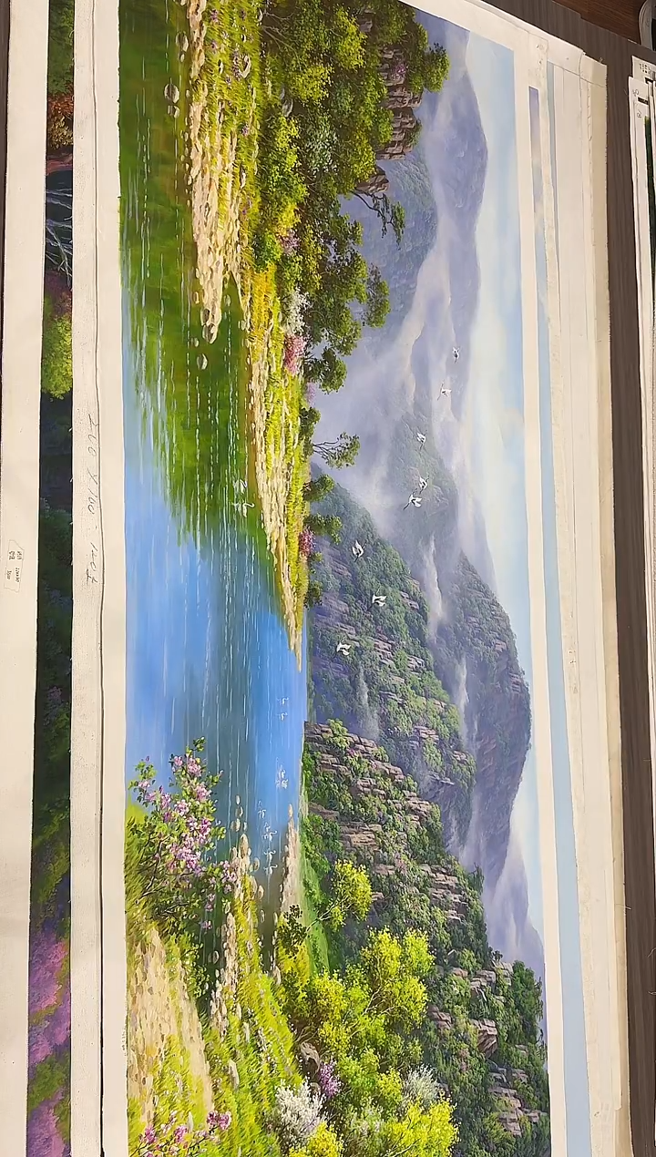 油画【110号】约2.2米丨朝鲜原创纯手绘孤品油画丨顺丰包邮