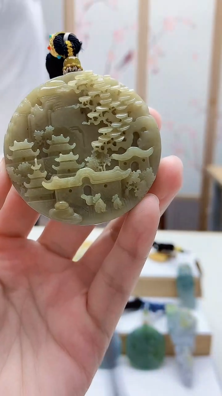 未镶嵌定制翡翠5167lr-毛货挂件33