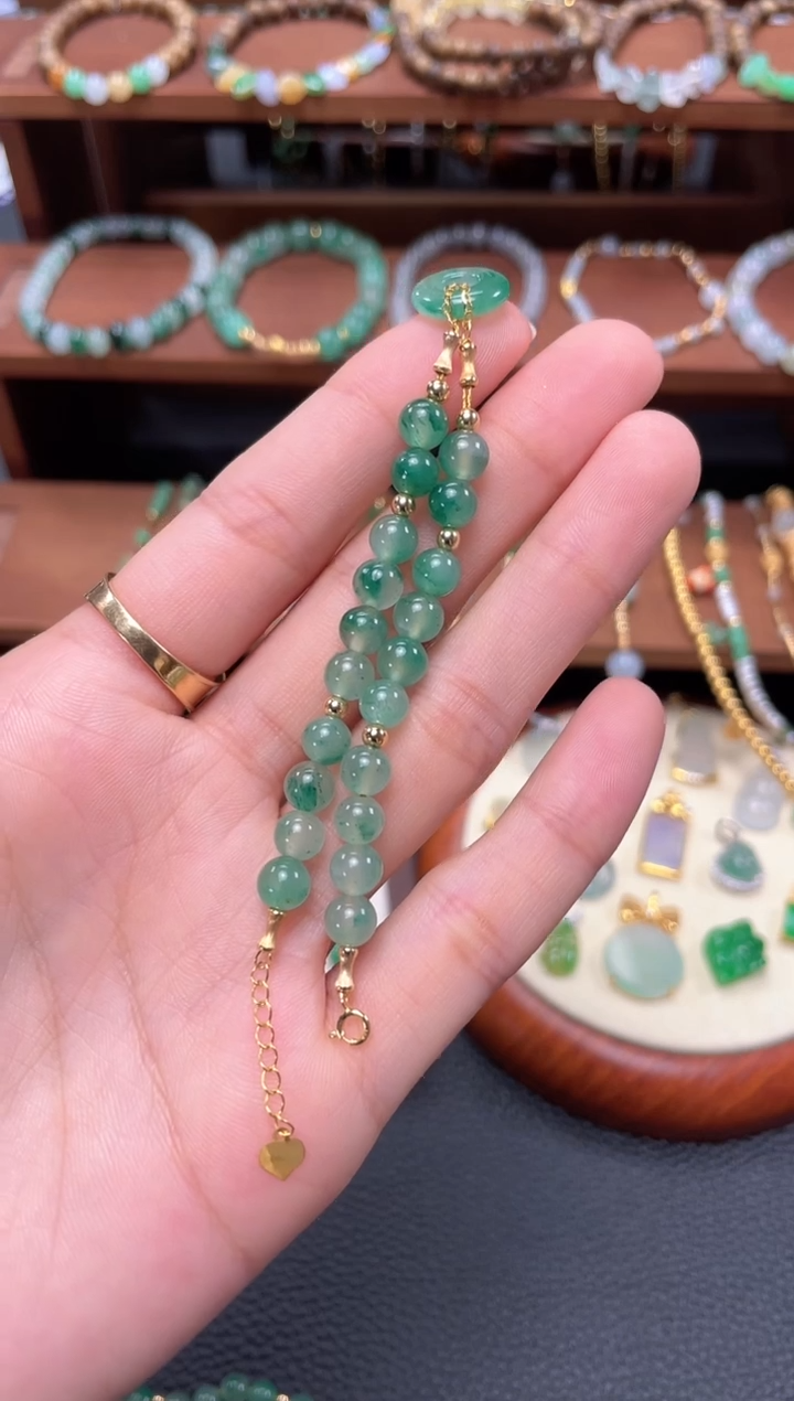 【闪购商品】石英质玉套链未镶嵌一个  JK162