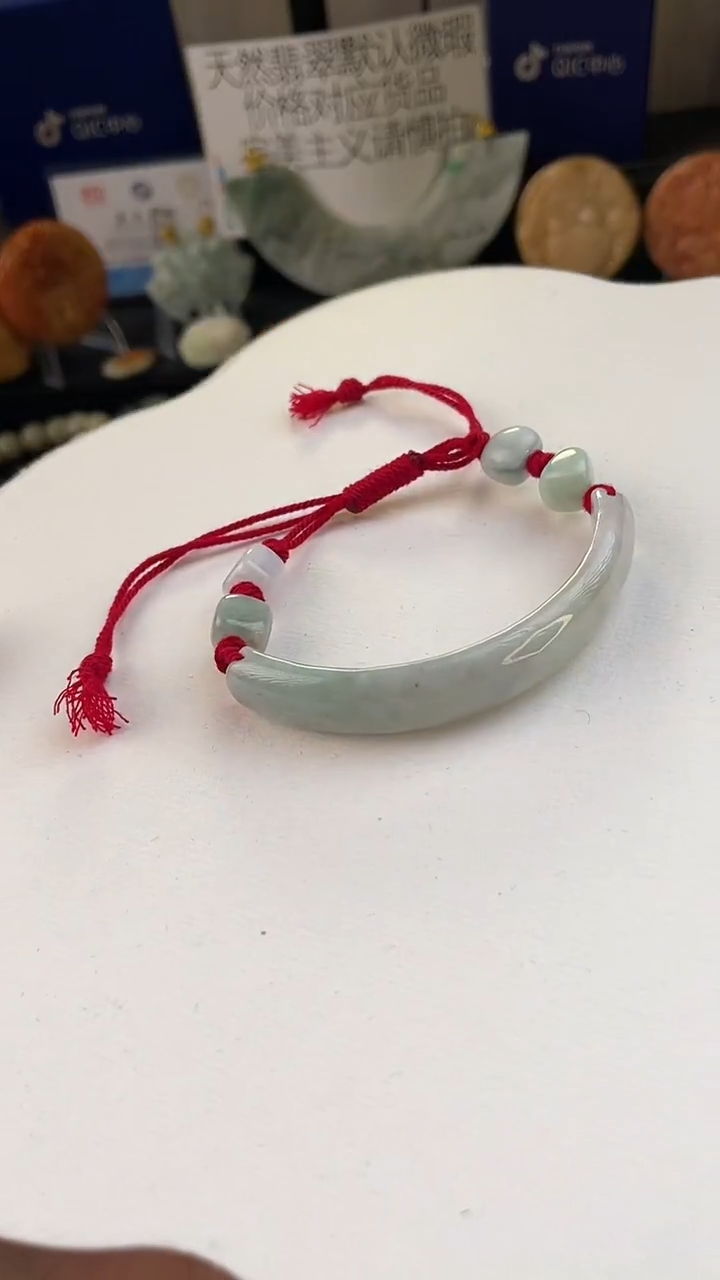 未镶嵌手链翡翠手工定制默认微瑕播介绍为准