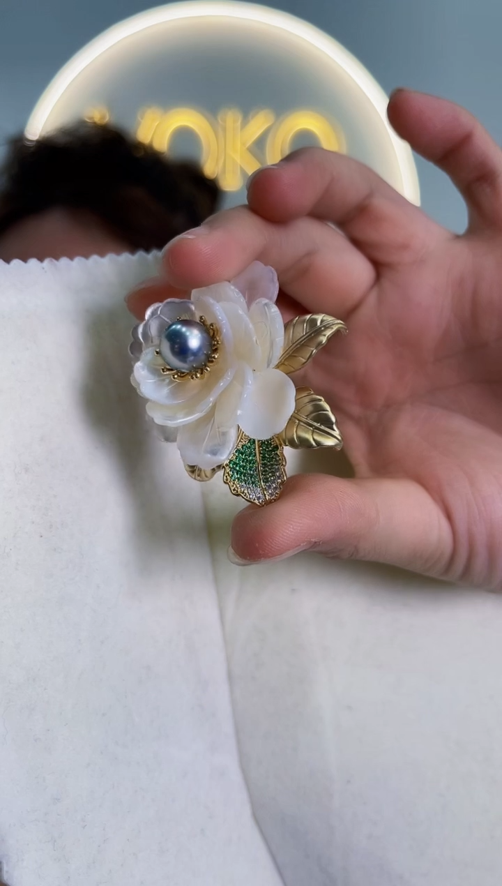 【闪购商品】海水珍珠胸针未镶嵌大溪地胸针