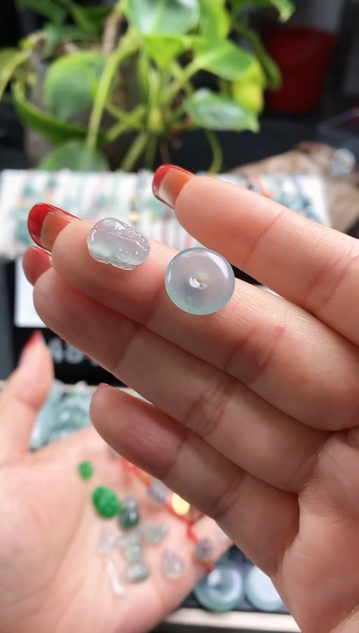 【闪购商品】翡翠散珠貔貅+平安扣