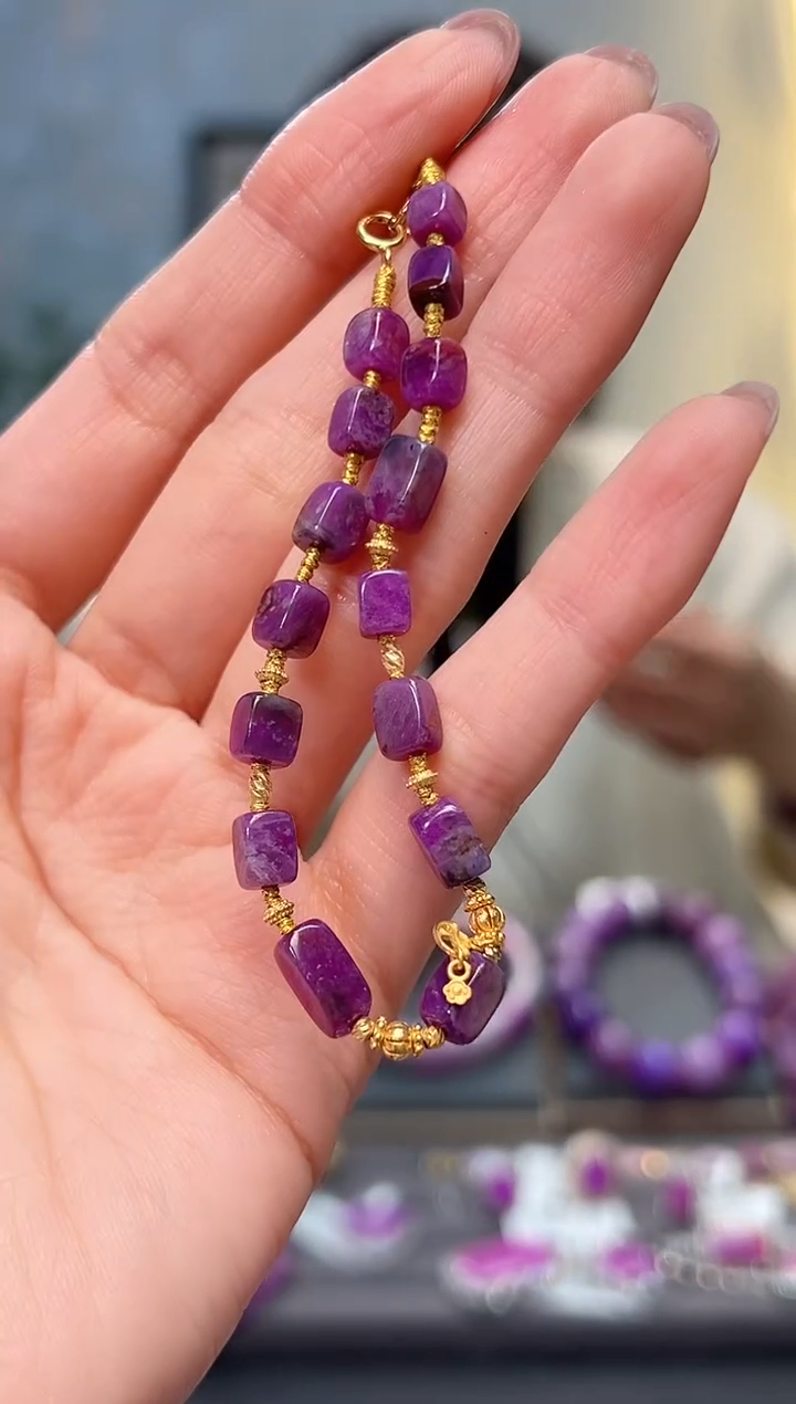 【闪购商品】苏纪石（舒俱来）手链18K金镶嵌1