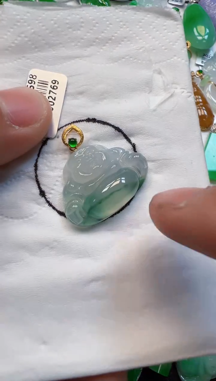 【闪购商品】定制翡翠18K金镶嵌2980元