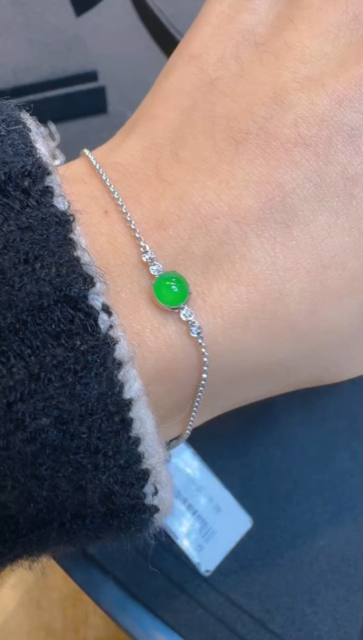 18K金镶嵌手链翡翠多样性团购发一件