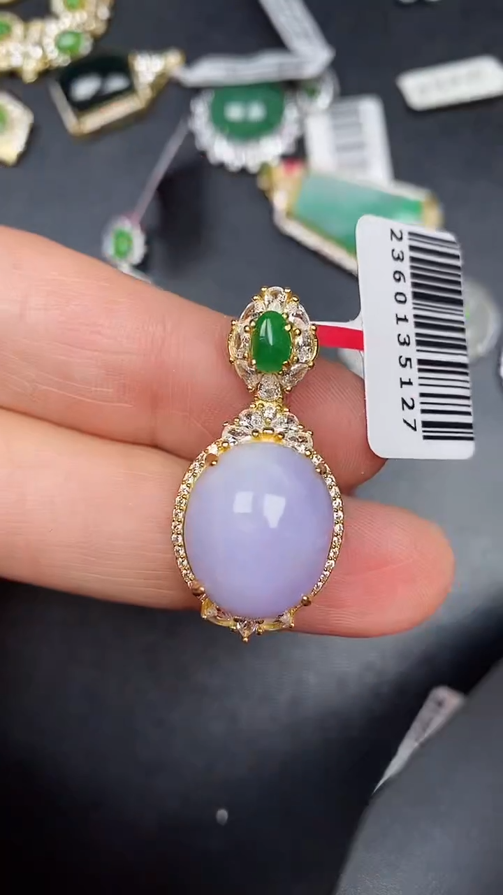 银S925镶嵌戒指翡翠1360