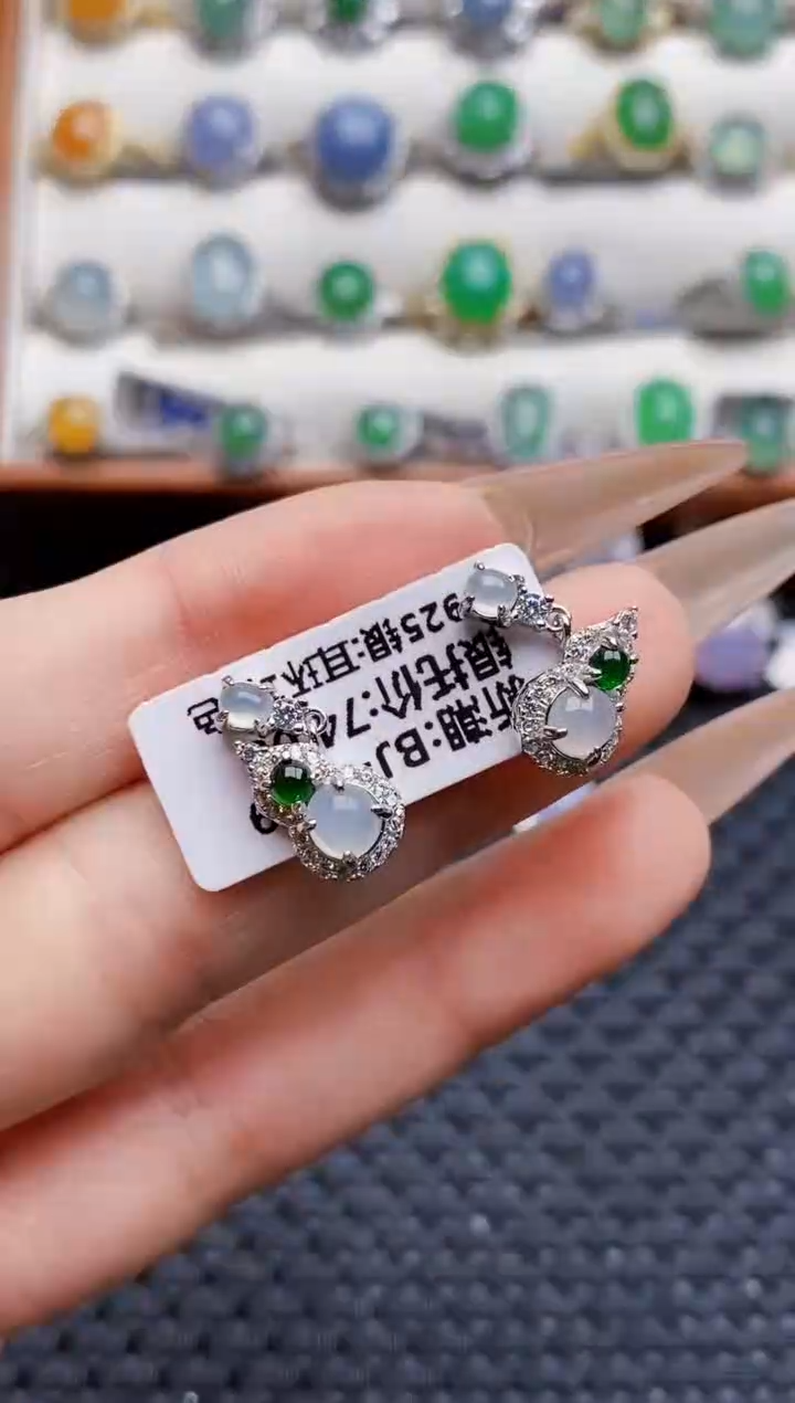 银S925镶嵌戒指翡翠2370