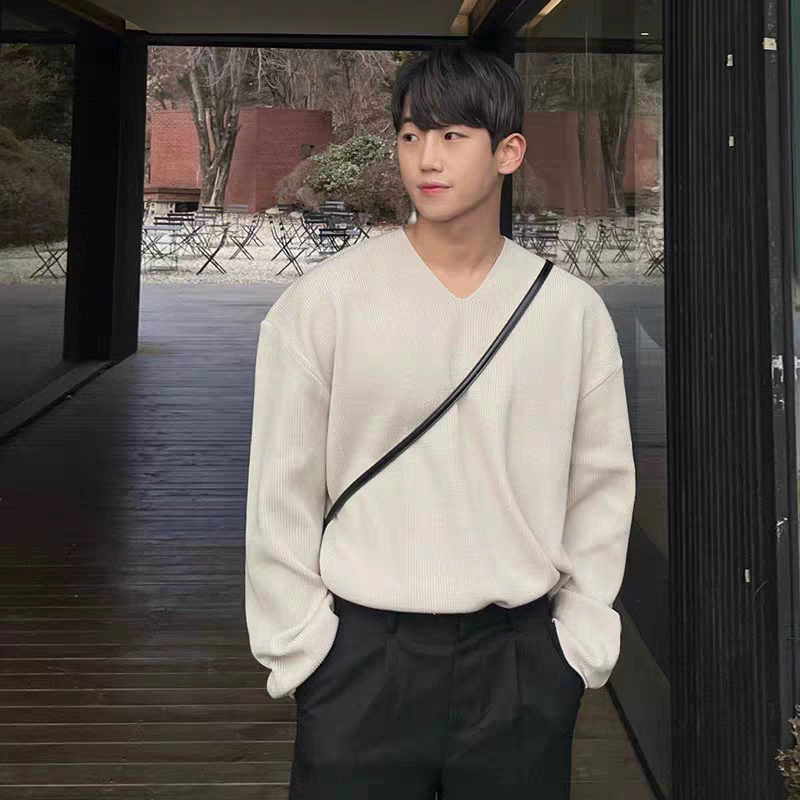 ABR高奢潮品 ABR42韩版宽松版V领针织毛衣