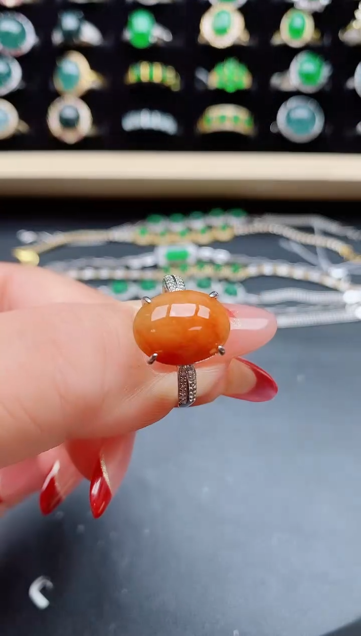 【闪购商品】翡翠戒指银S925镶嵌855050