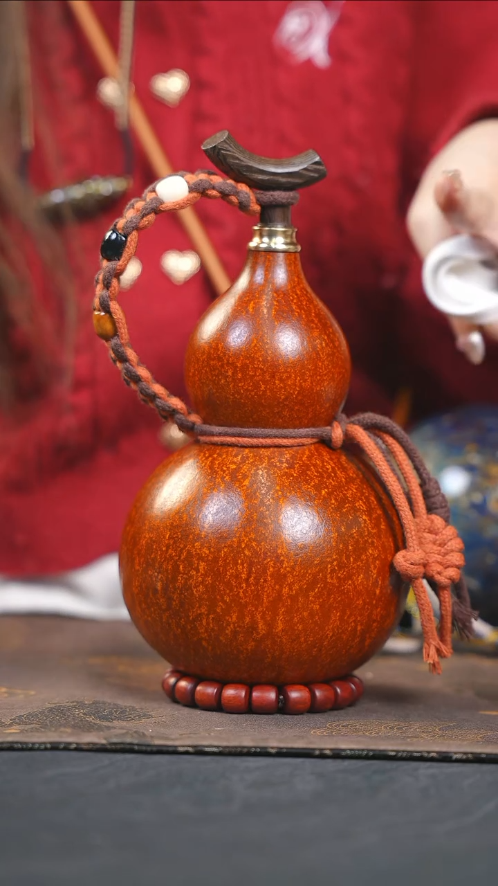 【闪购商品】WZ193大漆酒葫芦不包手串及旋转底座