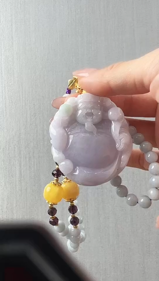 颈饰未镶嵌翡翠财神