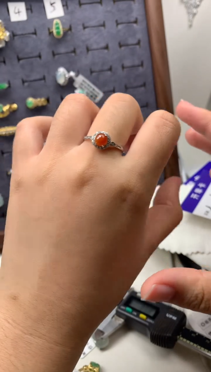 银S925镶嵌戒指翡翠11