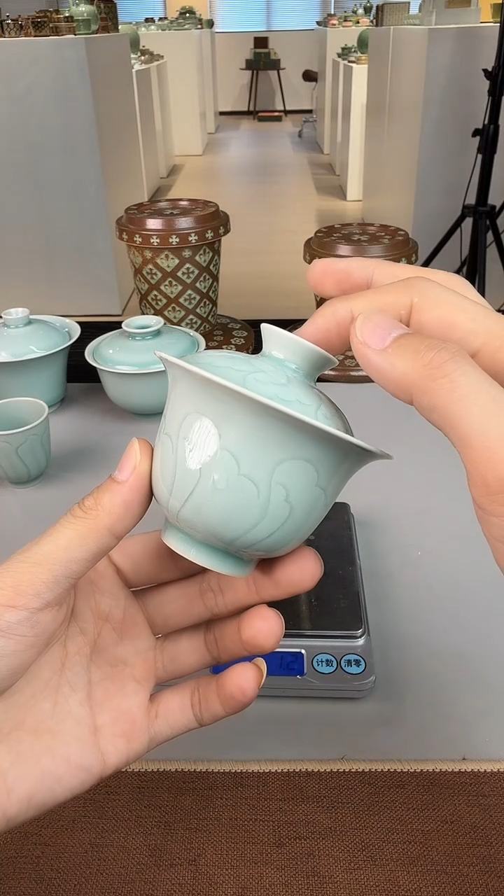青瓷手工茶器包邮