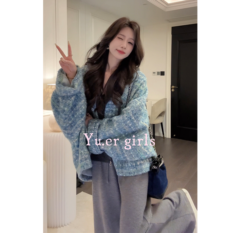 鱼er【香阀世家】设计师高定/羊毛特种纱时髦保暖香香外套