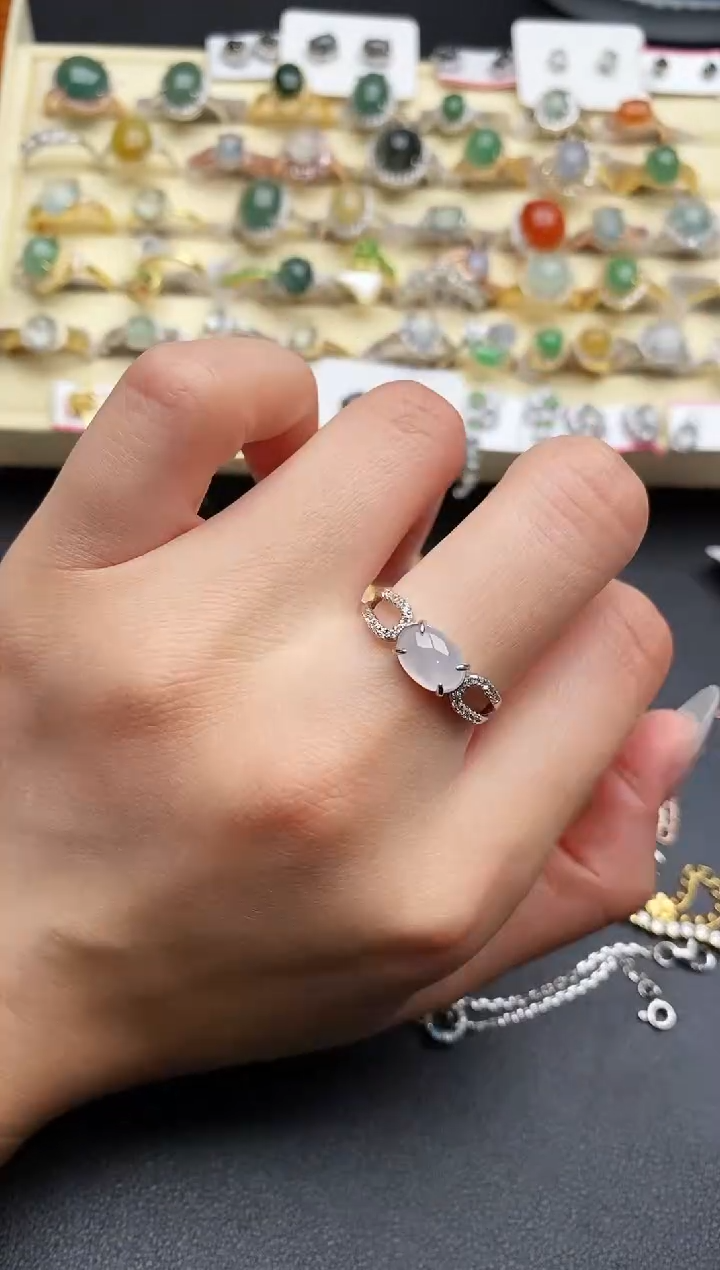 【闪购商品】翡翠戒指银S925镶嵌2222222222+1