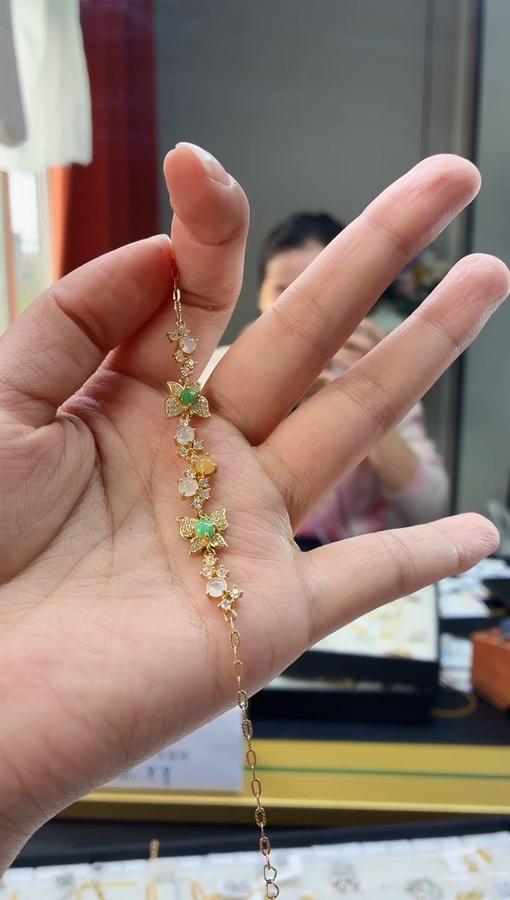 银S925镶嵌手链翡翠覃****️111111111