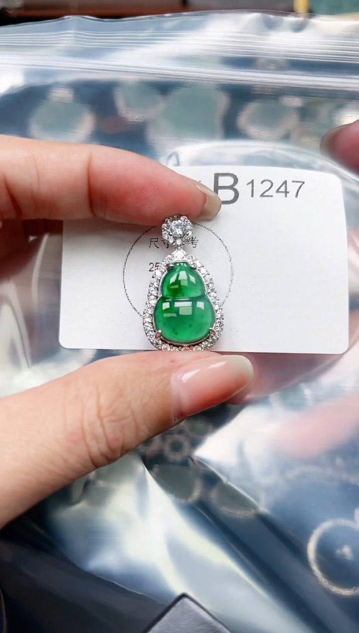 【闪购商品】翡翠颈饰未镶嵌赠皮绳1247