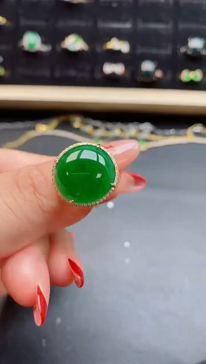 【闪购商品】翡翠戒指银S925镶嵌5080550