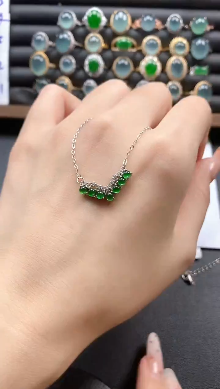 银S925镶嵌戒指翡翠51151