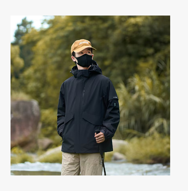  冬季男款户外防水防风可拆卸冲锋衣外套