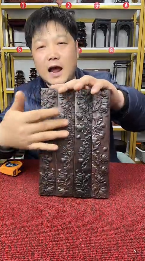 【闪购商品】紫檀木类家具25*4*2.4cm//2对****