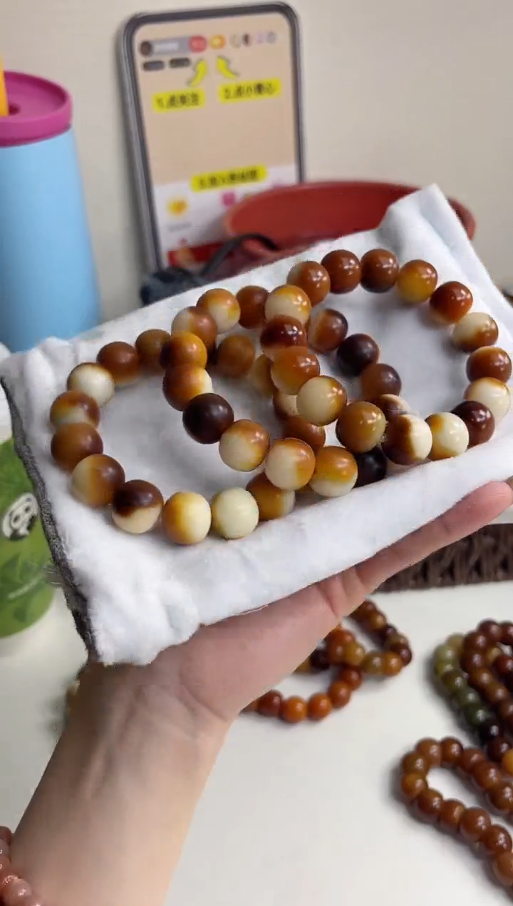 手串菩提根/象牙果沐k55橘白敦煌干磨苹果13*15mm手串