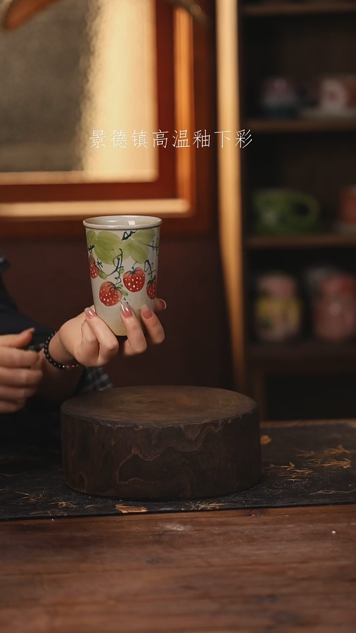 陶瓷景德镇高温釉下手绘陶瓷@L242@