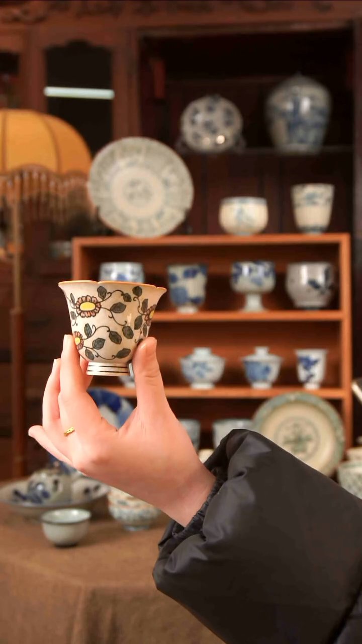 【闪购商品】杯青花陶瓷小茶杯183号