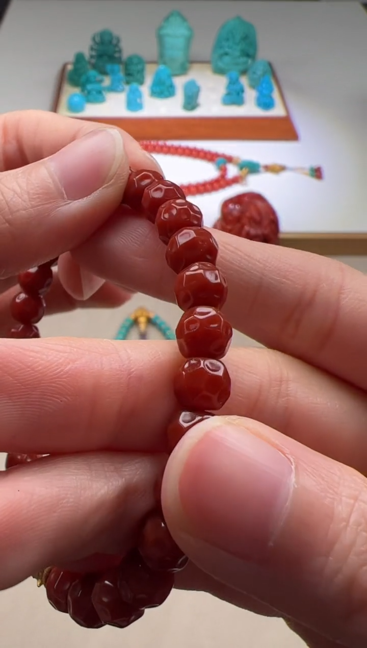 【闪购商品】南红玛瑙手串手串18K金镶嵌手串手串