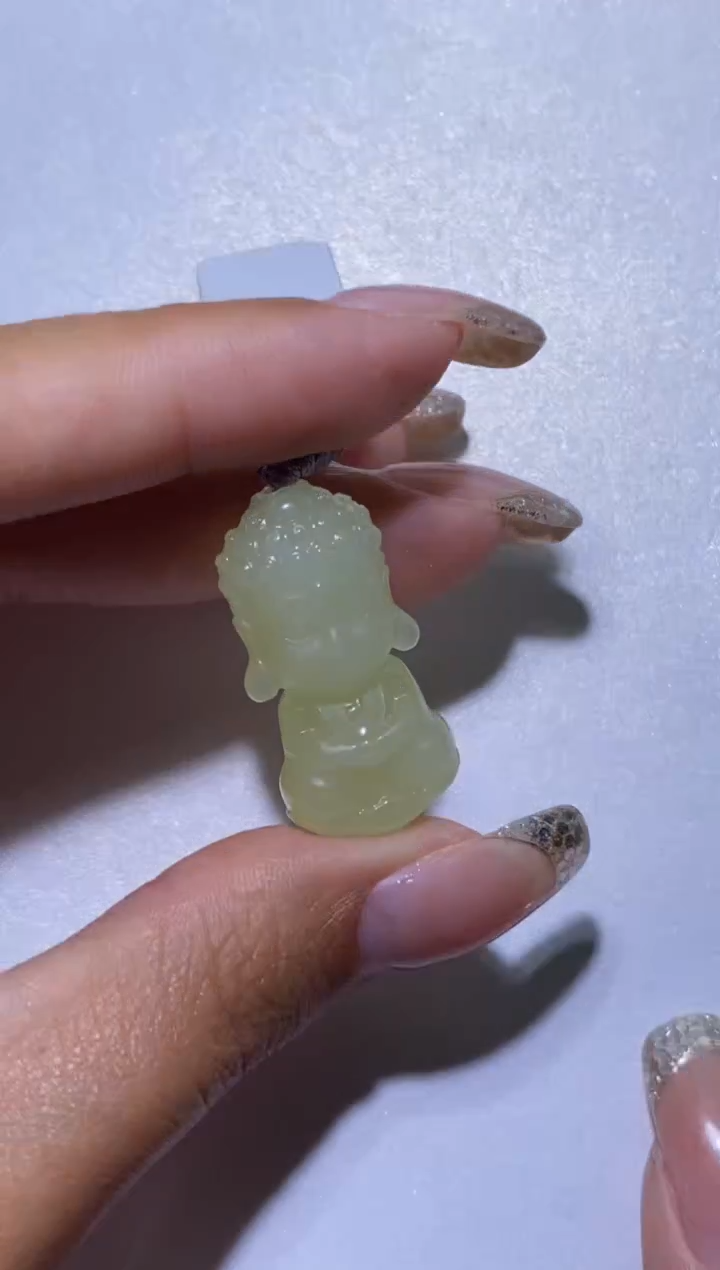 颈饰未镶嵌和田玉呦*大日如来宝宝佛