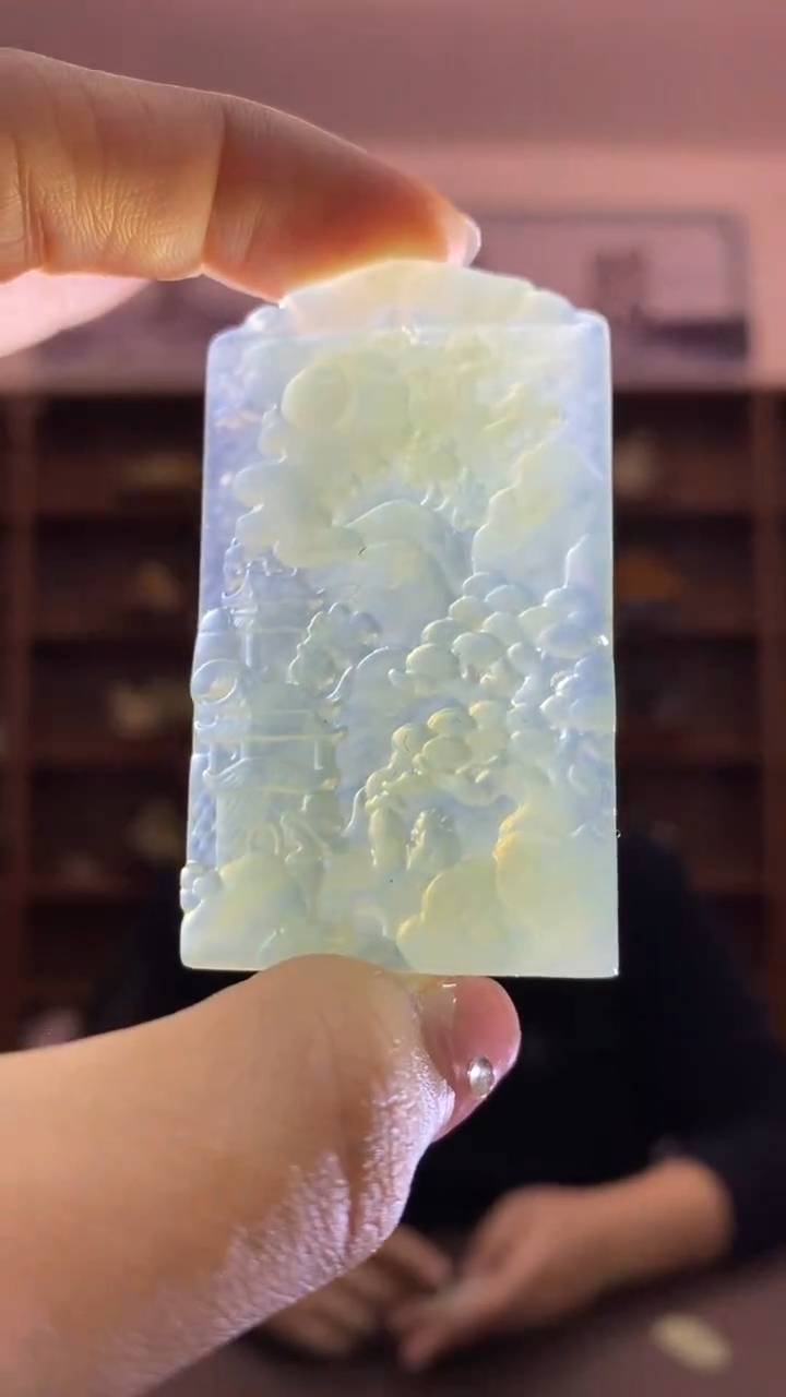 【闪购商品】岫玉吊坠未镶嵌吊坠山水