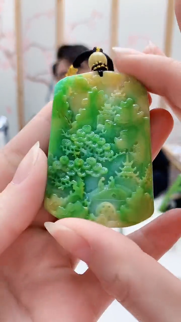 未镶嵌定制翡翠5060ry-毛货挂件71